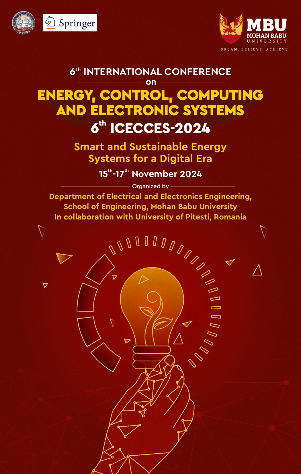 6th International Conference on Energy, Control, Computing and Electronic Systems